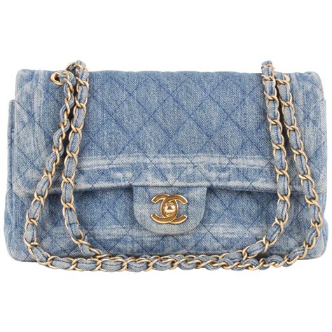 chanel shopping bag denim|Chanel denim flap bag.